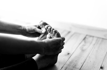 Person's Feet And Hands