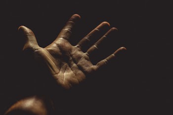 Person's Left Hand Open Wide