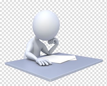 Person answering on paper illustration, Stick figure Student Presentation Study skills Animation, think transparent background PNG clipart