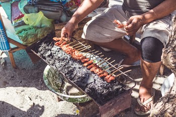 Person Cooking Street Food