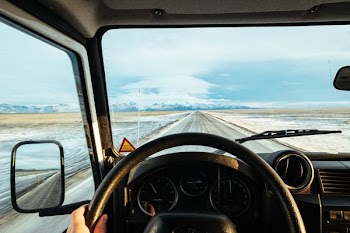 person driving car
