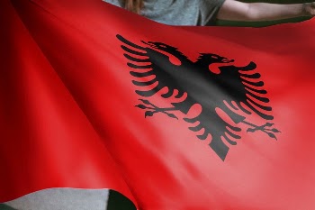 Person holding Albania flag background, | Free Photo - rawpixel