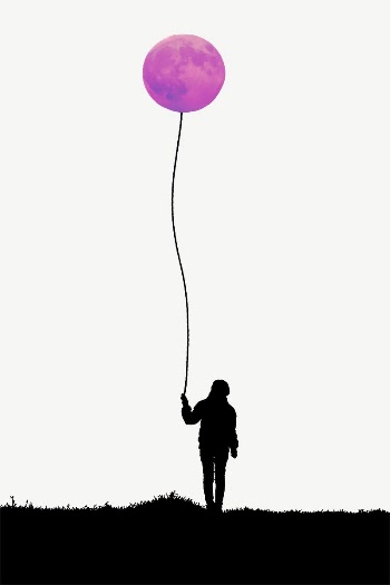 Person holding balloon collage element | Free PSD - rawpixel