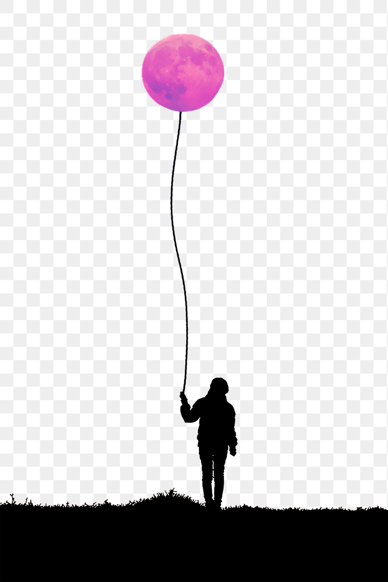 Person holding balloon png sticker, | Free PNG - rawpixel