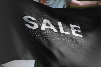 Person holding black sale flag, | Free Photo - rawpixel