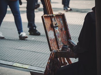 person holding box