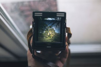 person holding camera