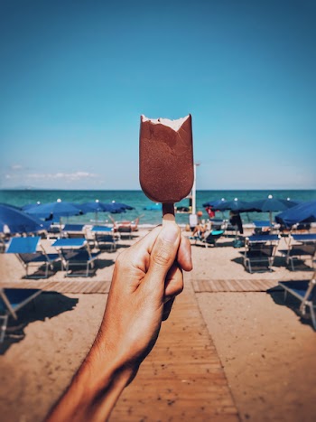 Person Holding Chocolate Ice Cream