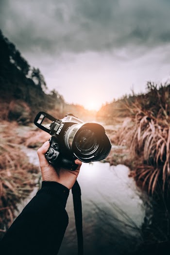 Person Holding Dslr Camera