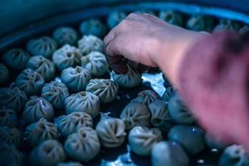 Person Holding Dumplings