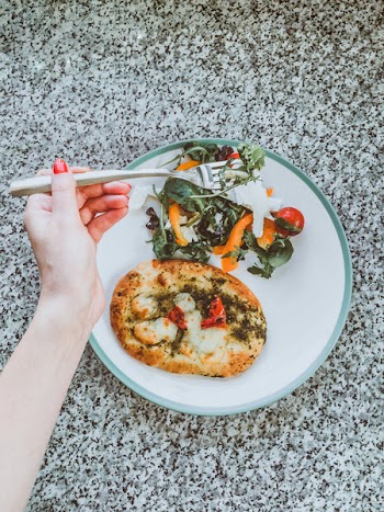Person Holding Fork