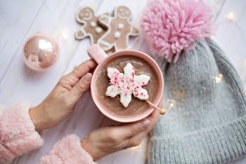 Person Holding Mug of Hot Chocolate