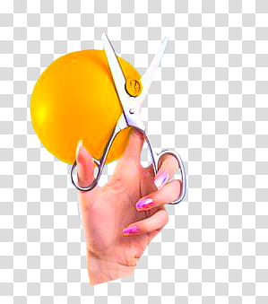 , person holding scissor cutting balloon transparent background PNG clipart