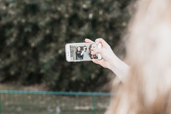 person holding smartphone