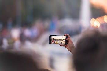 person holding smartphone