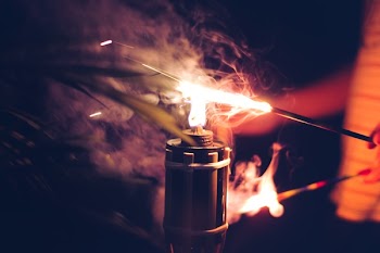 Person Holding Sparkler