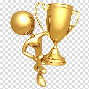 Person holding trophy , Award Ribbon Trophy Medal , Winner transparent background PNG clipart