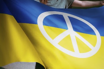 Person holding Ukraine flag with peace | Free Photo - rawpixel