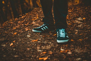 Person In Adidas Sneakers