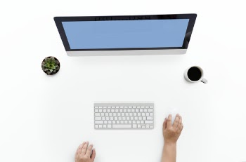 Person in Front of Computer