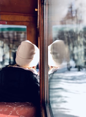 Person Leaning On A Glass Window 