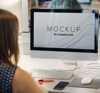 Person Looking at Monitor