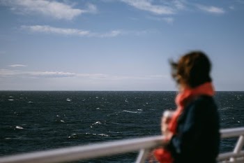 person looking on body of water
