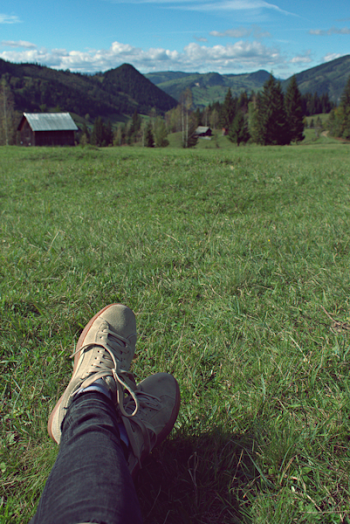 Person Lying on Grass