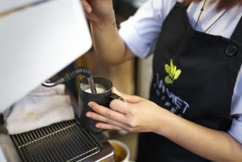 Person Making Froth