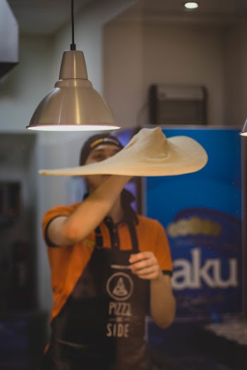 Person Making Pizza Dough