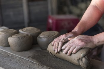 Person Molding Brown Clay