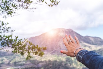 Person Near Mountain