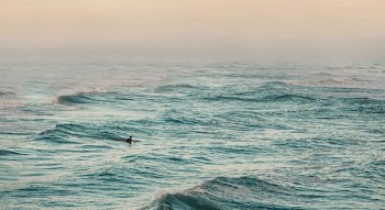 person on body of water