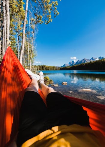 person on hammock
