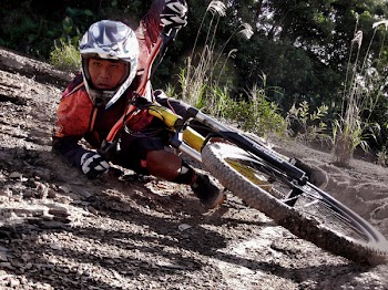 Person on Yellow Mountain Bike