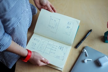 Person Opened Book