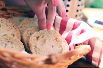 Person Picking Toast