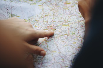 Person Pointing Map
