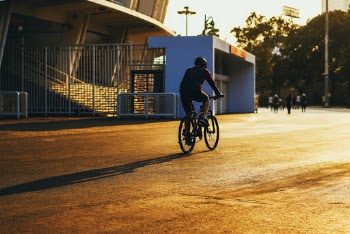 Person Riding Bicycle