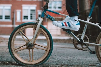 person riding on bike