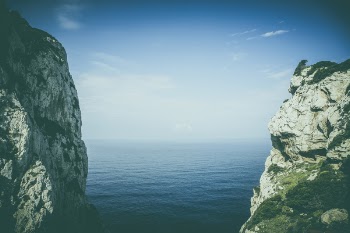 Person Showing Cliffs