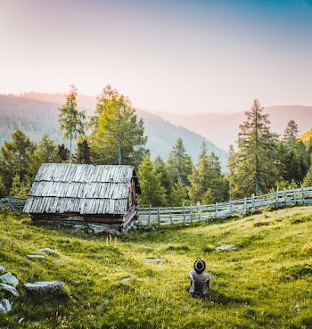Person Sitting on Green Grass