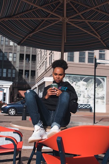 Person Sitting on Table