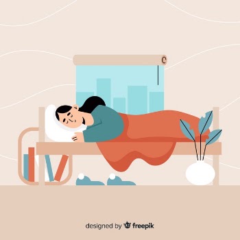 Person sleeping Free Vector
