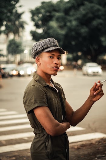 Person Smoking Cigarette