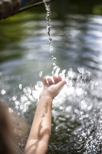 Person Splashing Water