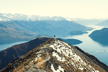 Person Standing On Cliff