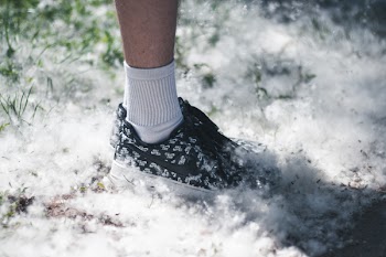 Person Stepping on Snow