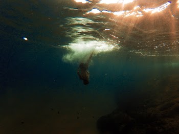 Person Swimming Underwater