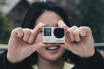 person taking pictute thru GoPro